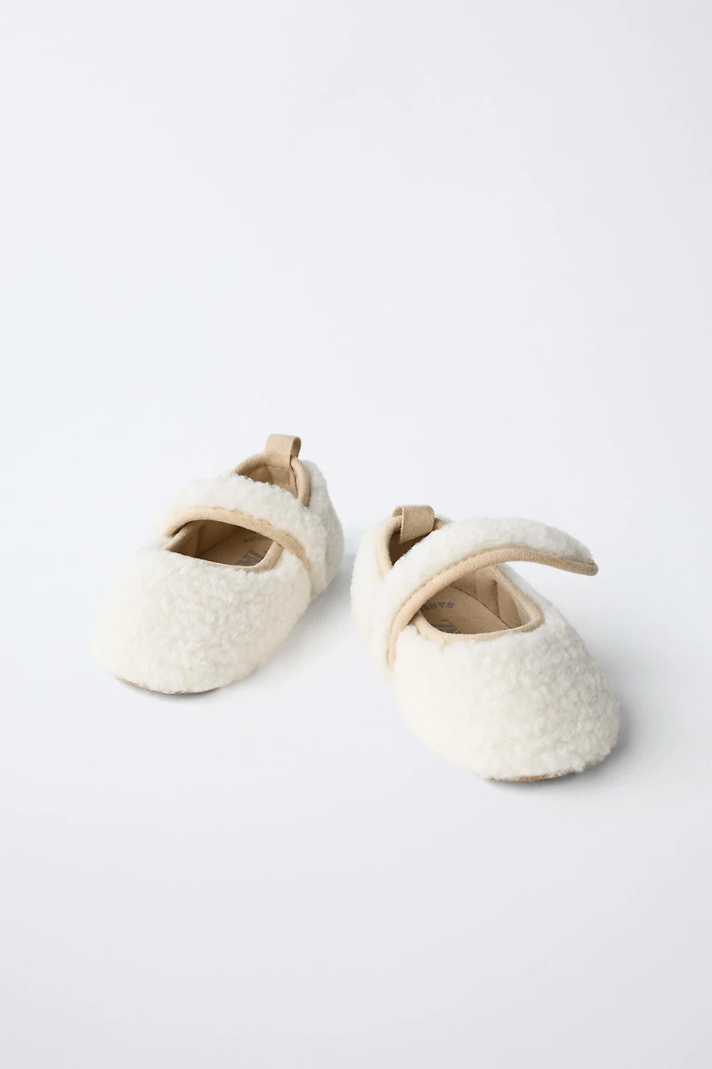 BALLERINES EFFET PEAU DE MOUTON