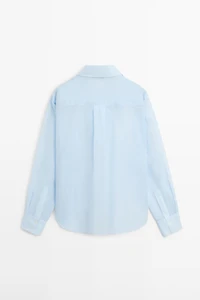 Flowing 100% cotton shirt with collar detail
