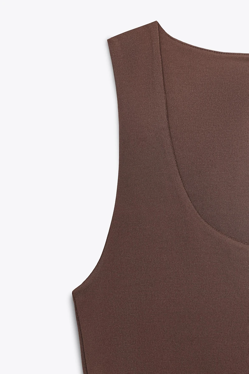 WIDE STRAP POLYAMIDE TOP