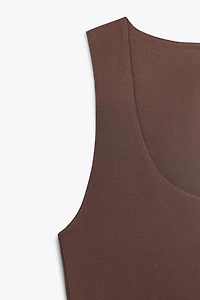 WIDE STRAP POLYAMIDE TOP