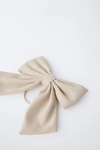 PIQUÉ BOW HAIR TIE