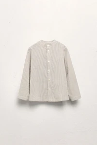 2-5 YEARS / STRIPED MANDARIN COLLAR SHIRT LIMITED EDITION