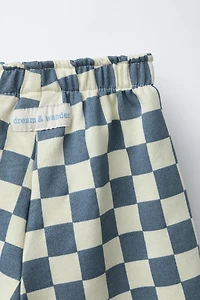 CHECKERED BALLOON PANTS