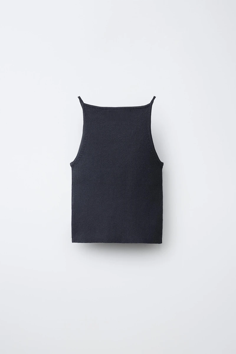 RIBBED KNIT TOP