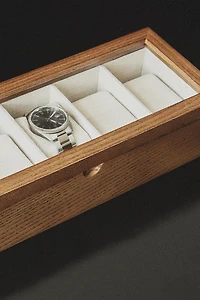 WOODEN JEWELRY AND WATCH BOX