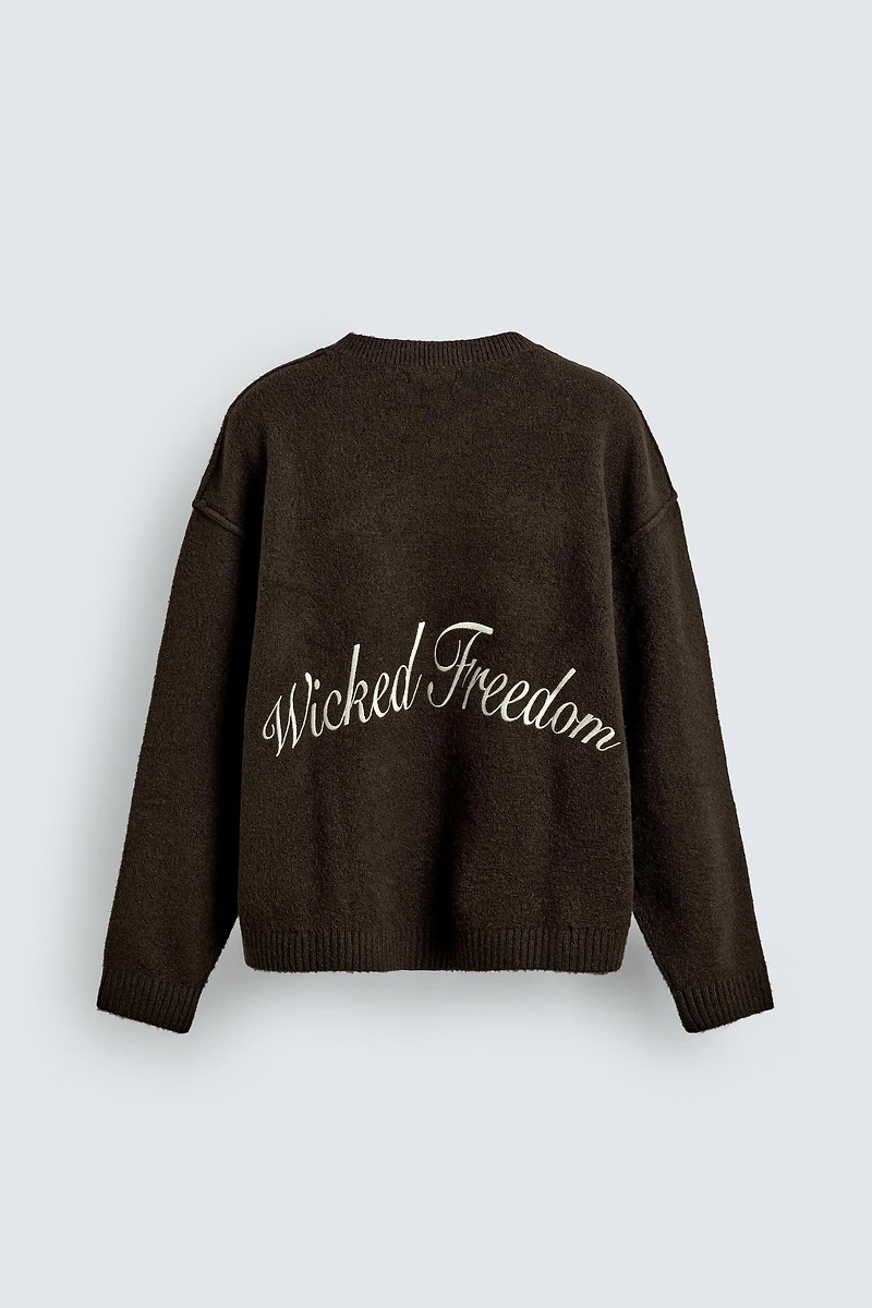 JACQUARD TEXT JUMPER