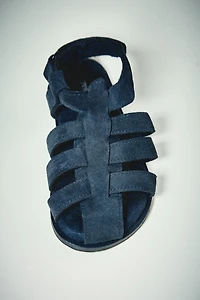 KIDS LEATHER CAGE SANDALS