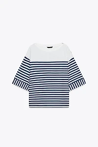 CHEMISE À RAYURES AVEC LIN