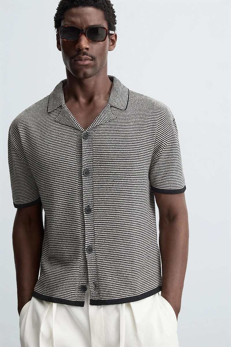 STRIPED KNIT SHIRT