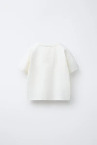 POLKA DOT COMBINATION BOW T-SHIRT