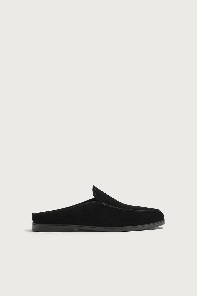 LEATHER MULE LOAFERS