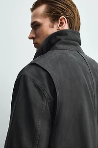 RELAXED FIT WASHED POCKET JACKET