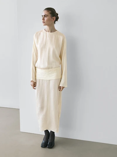 Robe midi ceinture large - STUDIO