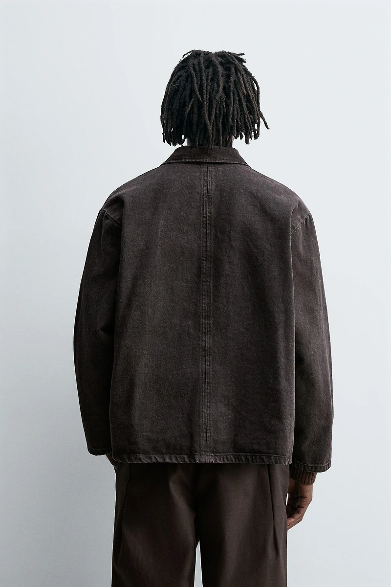 BOXY FIT DENIM OVERSHIRT