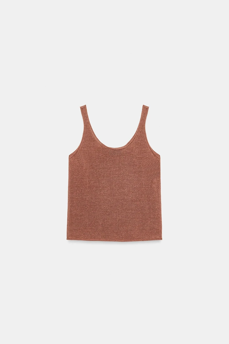 TOP EN MAILLE À BRETELLES
