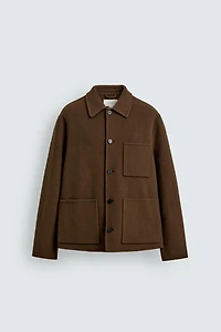 REGULAR FIT 100% WOOL OVERSHIRT