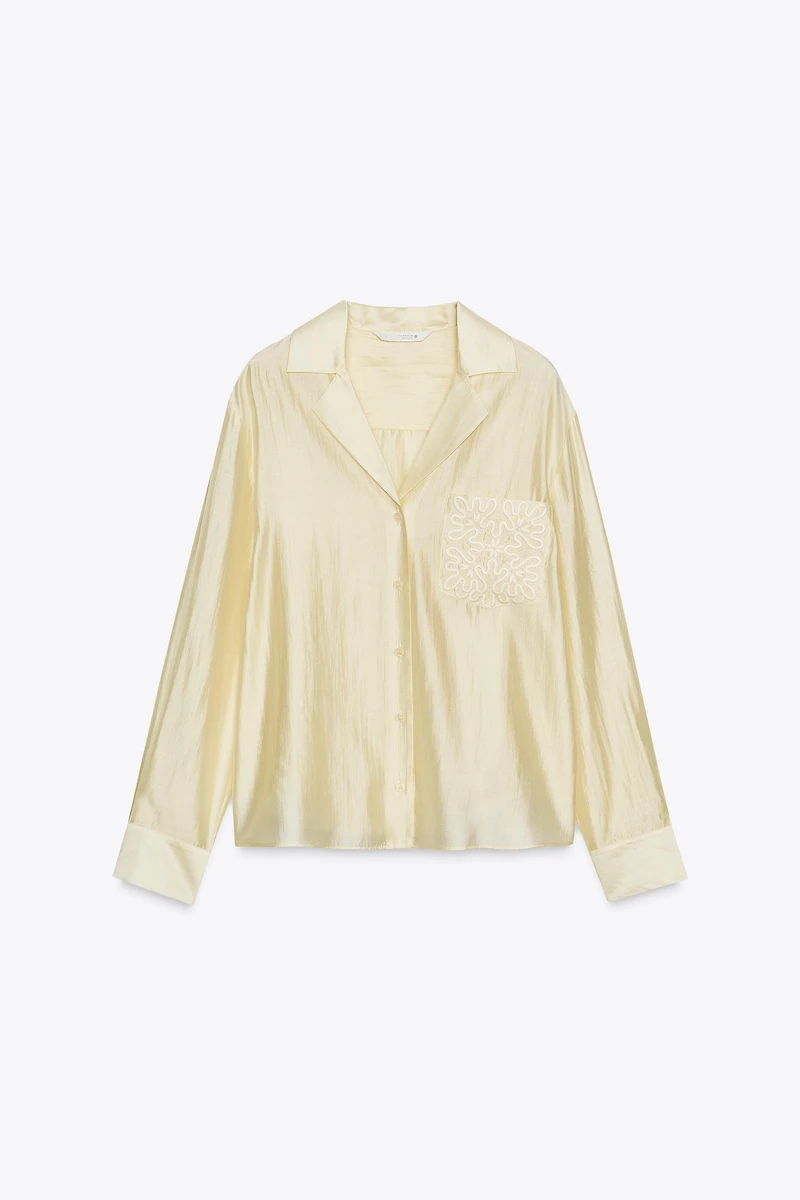 ZW COLLECTION EMBROIDERED POCKET SHIRT