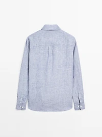 100% linen regular fit shirt