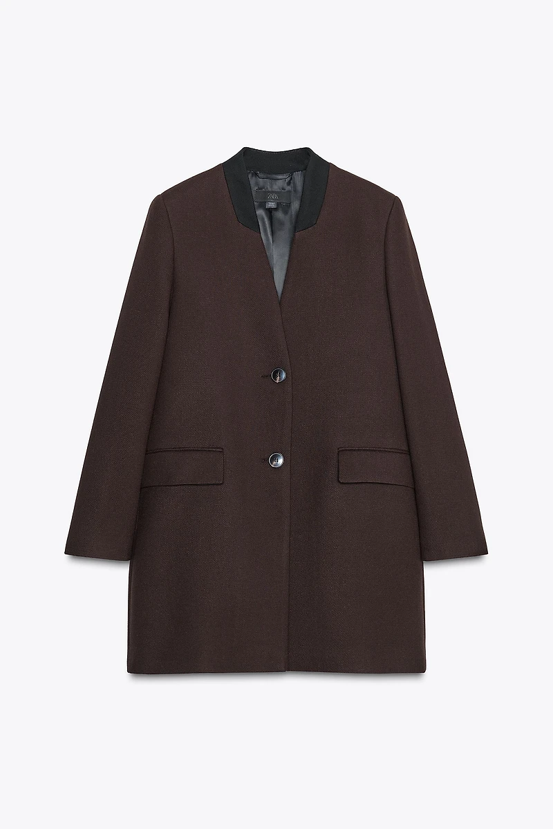 SHOULDER PAD SLEEVELESS COAT