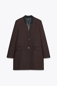 SHOULDER PAD SLEEVELESS COAT