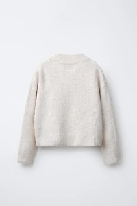 SEQUIN KNIT SWEATER