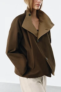 VESTE RÉVERSIBLE À CARREAUX ZW COLLECTION