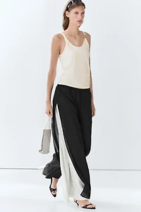 Flowing wide-leg pants with darts - co-ord