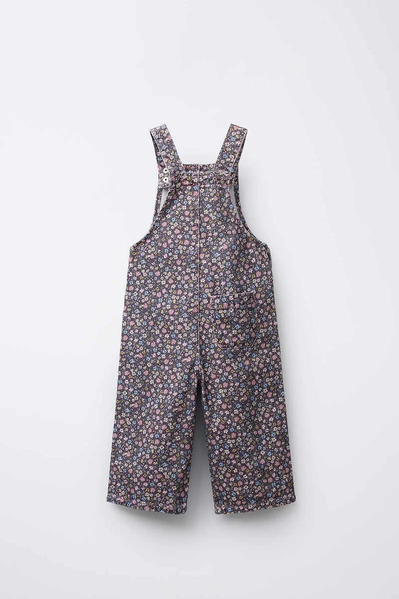 FLORAL PRINT OVERALLS
