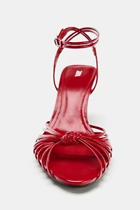 KNOTTED HEELED SANDALS