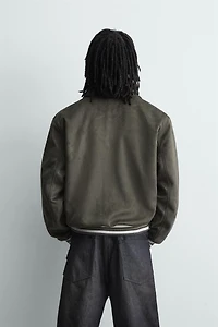BLOUSON BOMBER EFFET DAIM