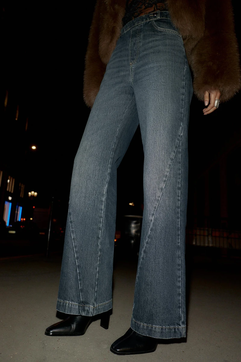 Z1975 MID-RISE FLARE BUTTONED JEANS