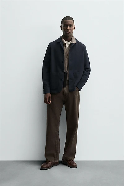 TEXTURED REGULAR FIT OVERSHIRT