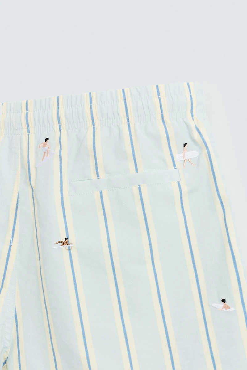 EMBROIDERED MID-LENGTH SWIMSUIT