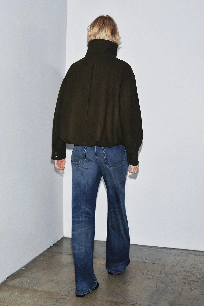 BLOUSON BOMBER MINIMAL AVEC LAINE ZW COLLECTION