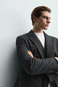 BOUCLÉ HOUNDSTOOTH BLAZER