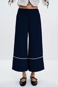 TOPSTITCHED CULOTTES