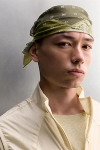 RAMIE-COTTON PATCHWORK BANDANA