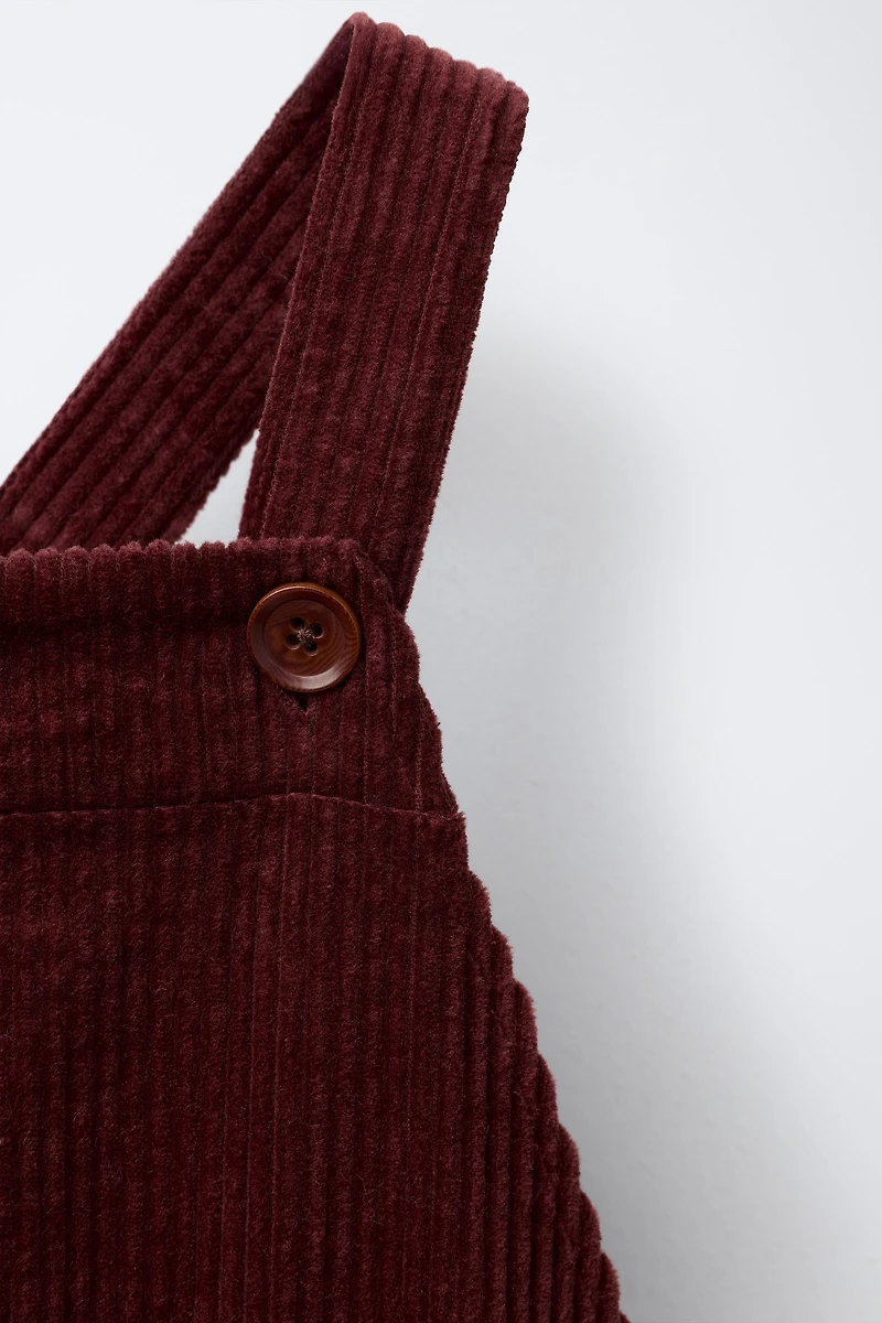 ROBE-SALOPETTE EN VELOURS CÔTELÉ