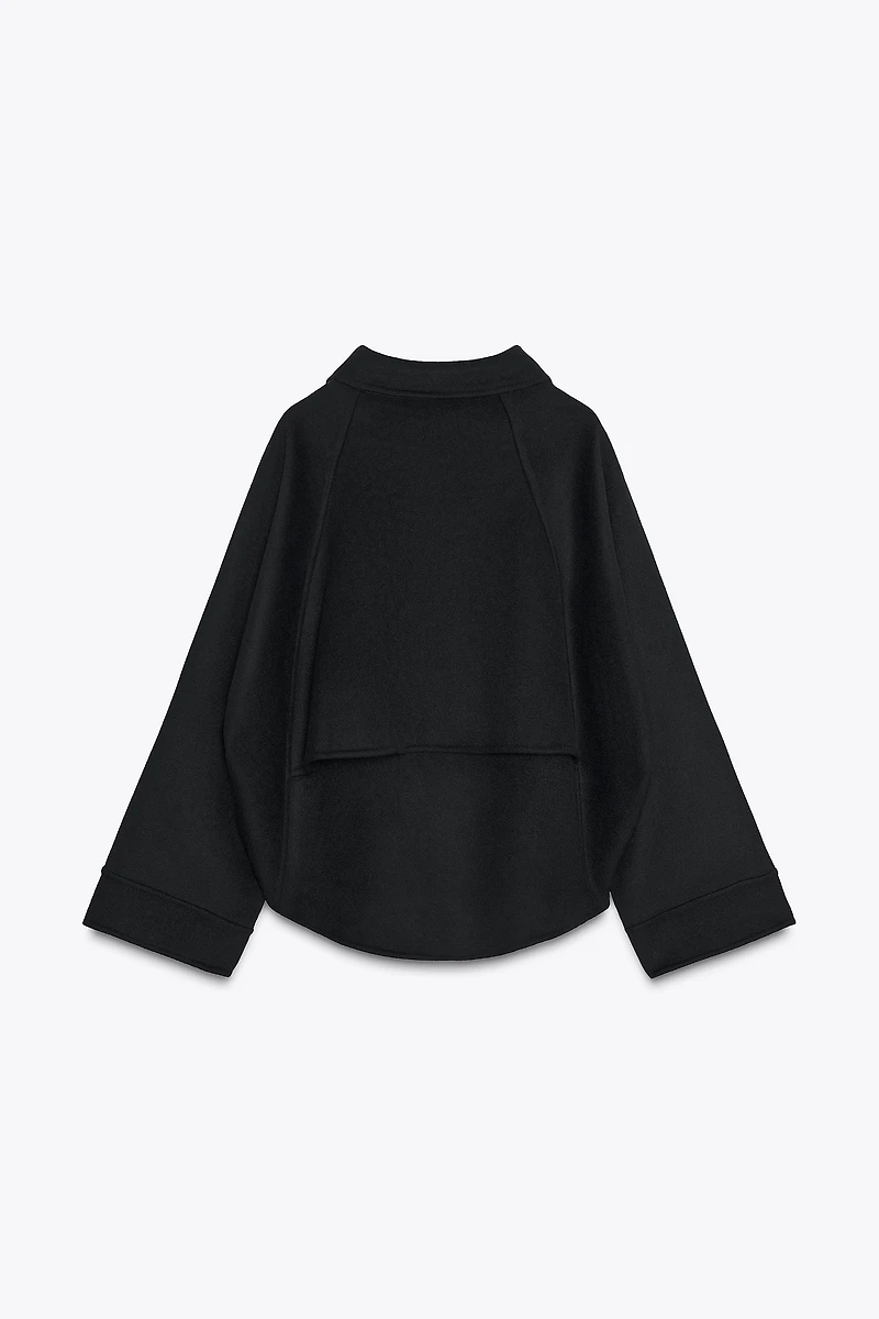 WOOL BLEND ZIP JACKET ZW COLLECTION