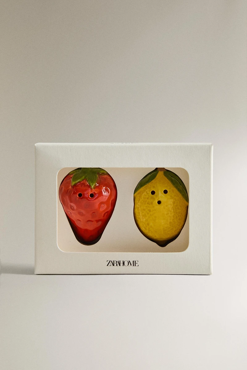 ENSEMBLE SALIÈRE ET POIVRIÈRE FRUITS