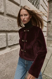 VESTE DOUBLE FACE À BRANDEBOURGS
