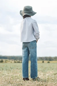 LIMITED EDITION STRIPED SHIRT WITH RUFFLE TRIM