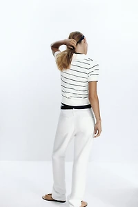 POLO EN MAILLE À MANCHES COURTES