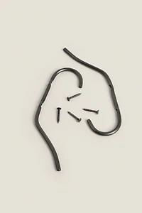 PACK OF LARGE DARK METAL HOOKS