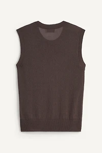 FLORAL JACQUARD KNIT VEST