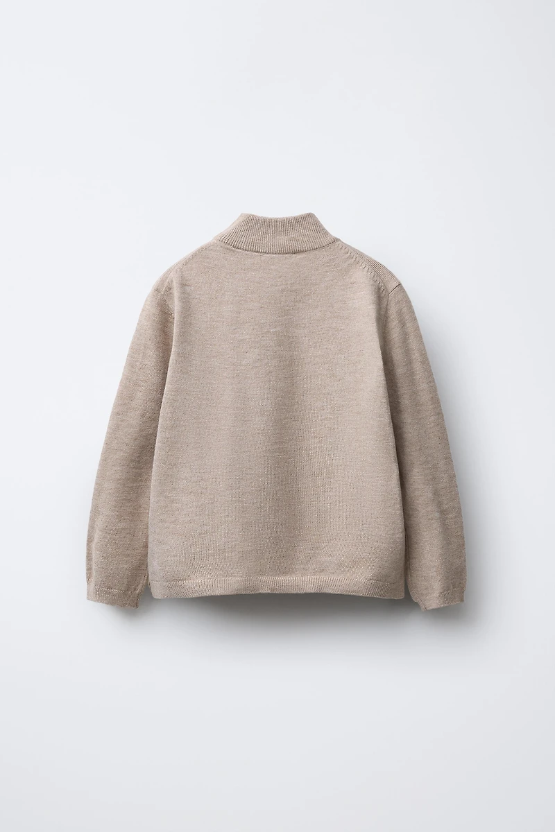 MOCK NECK KNIT SWEATER