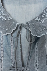 CHEMISE COURTE BRODERIES