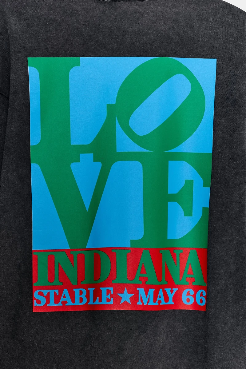 T-SHIRT LAVÉ À MANCHES LONGUES