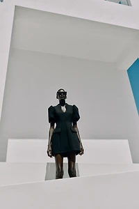 PUFF SLEEVE SHORT DRESS