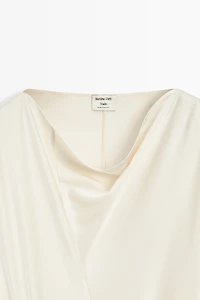 Draped Neckline Flowing Dress - STUDIO